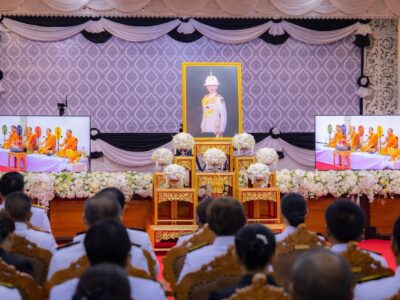 2569-6-13 ร่วมพิธีบำเพ็ญพระกุศลสวดพระอภิธรรมพระศพฯ